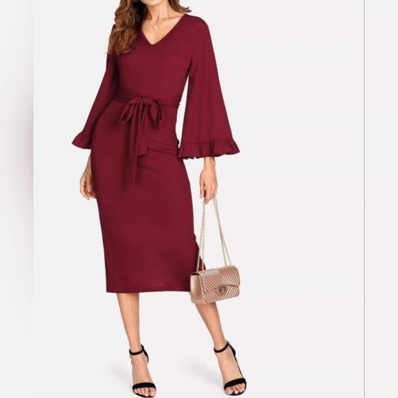 Asos Burgundy dress - Picture 1 of 9